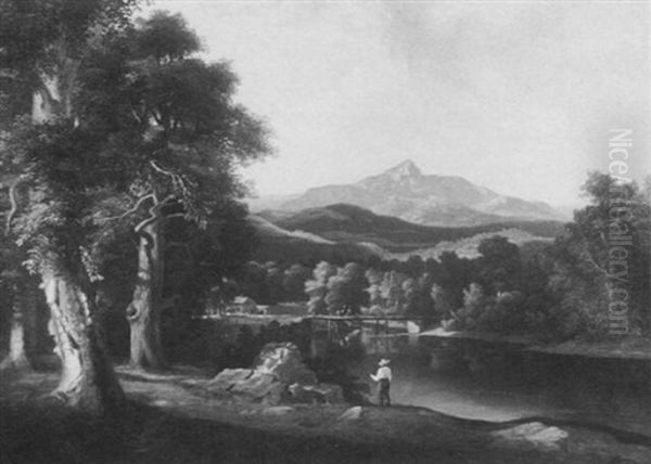 Bear Camp River And Chocorua Peak From West Ofsipee (sic) N.h. Oil Painting by William G. Boardman