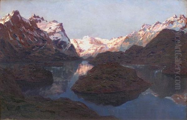 Lac En Montagne Oil Painting by Anna Boberg