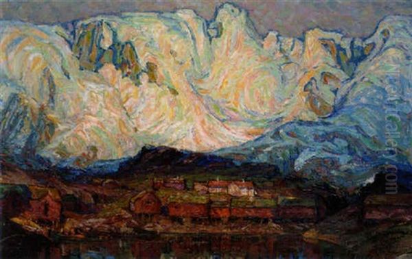 Blanande Berg, Lofoten Oil Painting by Anna Boberg