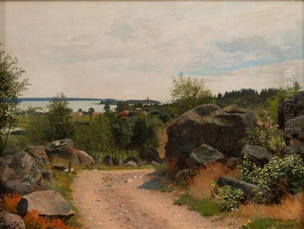 View Over The Bay Of Loviisa Oil Painting by Viktor Alekseevich Bobrov