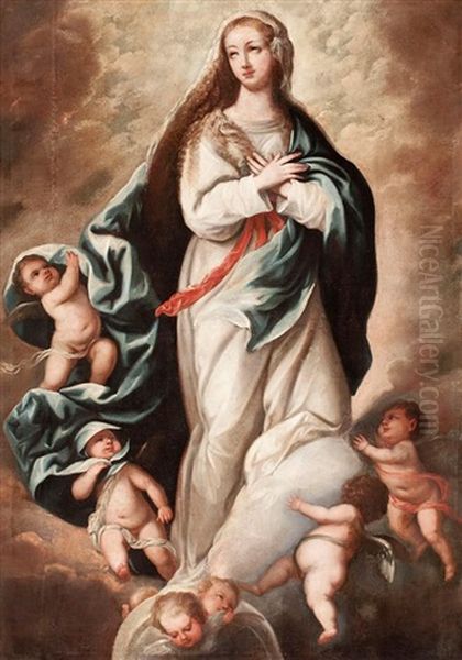 Inmaculada Oil Painting by Pedro Anastasio Bocanegra