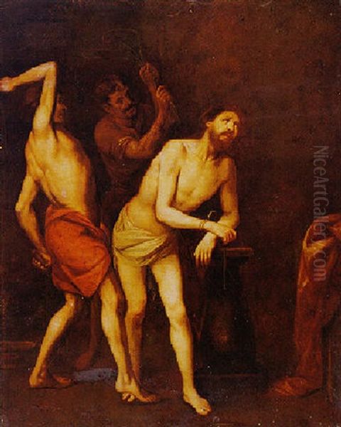 The Flagellation Oil Painting by Pedro Anastasio Bocanegra