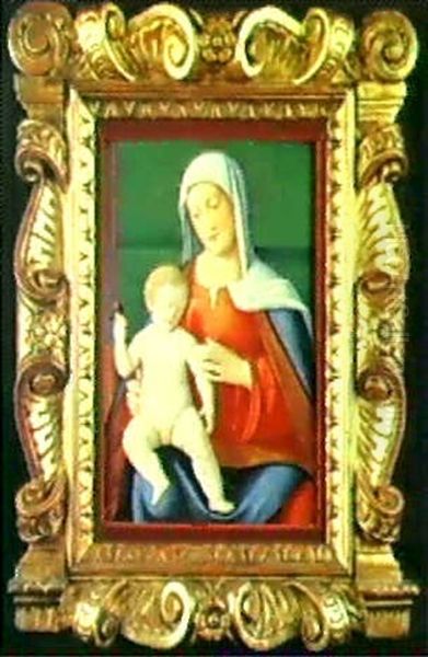 Madonna Col Bambino Che Tiene Una Rosa Oil Painting by Boccacio Boccaccino