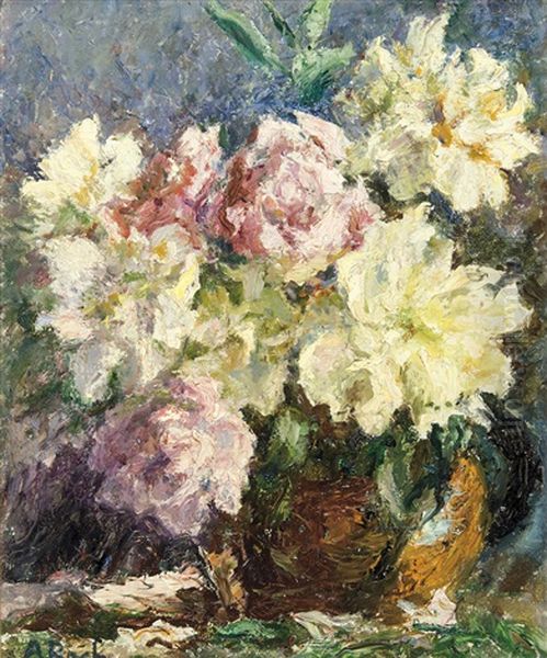 Les Pivoines Oil Painting by Anna Boch