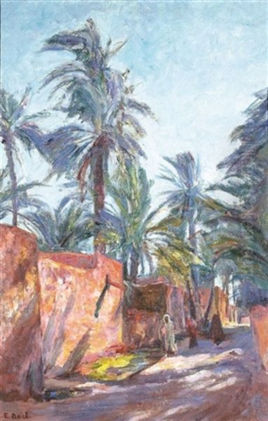 Dans L'oasis, Biskra, Algerie Oil Painting by Eugene Guillaume Boch