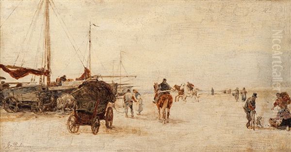 Am Strand Oil Painting by Gregor von Bochmann the Elder