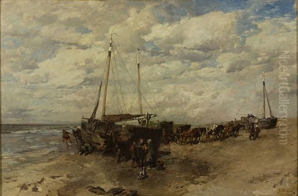 Strandleben Oil Painting by Gregor von Bochmann the Elder