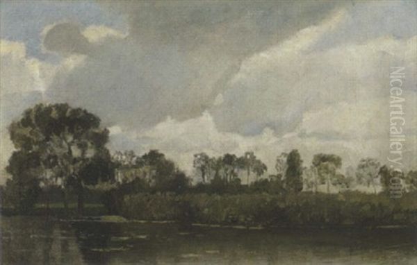 Landschaft Am Niederrhein Oil Painting by Gregor von Bochmann the Elder