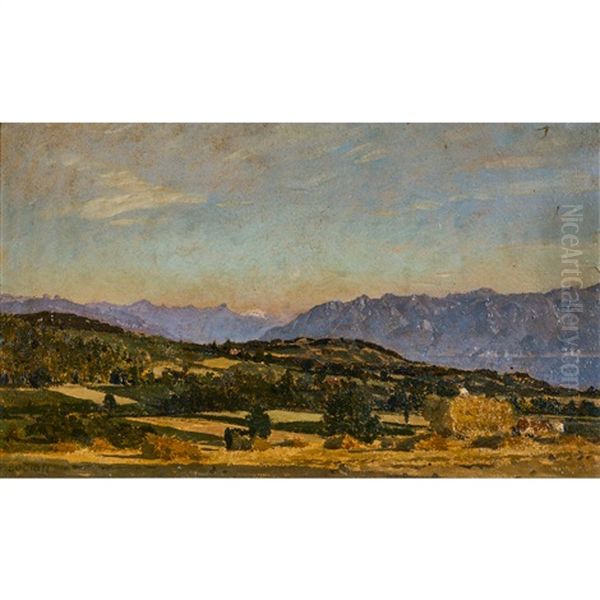 Les Hauts De Puidoux Oil Painting by Francois-Louis-David Bocion