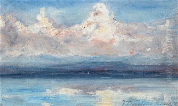 Nuages Sur Le Leman Oil Painting by Francois-Louis-David Bocion