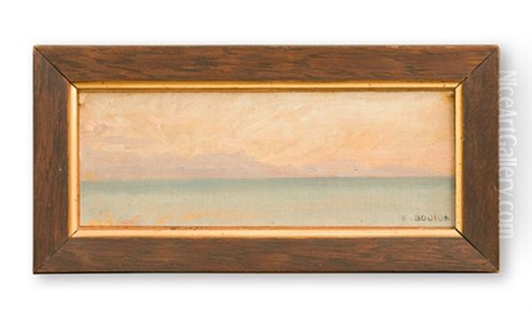 Ansicht Des Lac Leman Im Abendrot Oil Painting by Francois-Louis-David Bocion