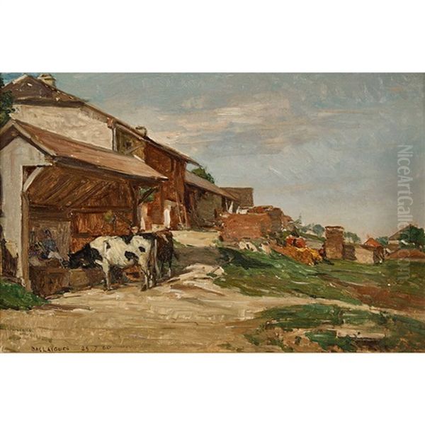 Paysage De Ballaigues Oil Painting by Francois-Louis-David Bocion