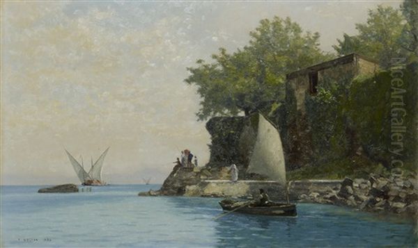 Rive Du Leman A La Tour-de-peilz by Francois-Louis-David Bocion