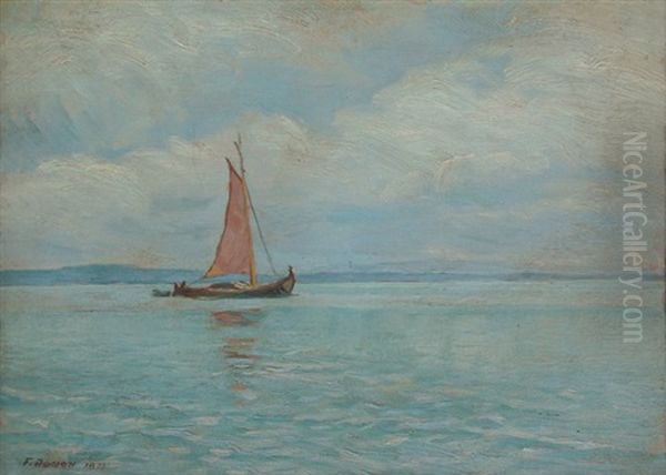 Segelboot Auf Dem Genfersee Oil Painting by Francois-Louis-David Bocion