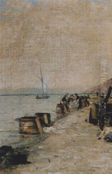 Der Genfersee Bei Vevey Oil Painting by Francois-Louis-David Bocion