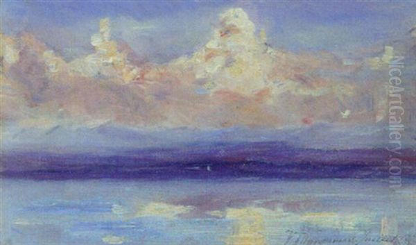 Wolken Uber Dem Genfersee Oil Painting by Francois-Louis-David Bocion