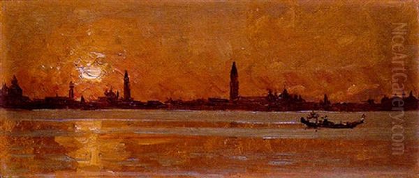 Venise Oil Painting by Francois-Louis-David Bocion