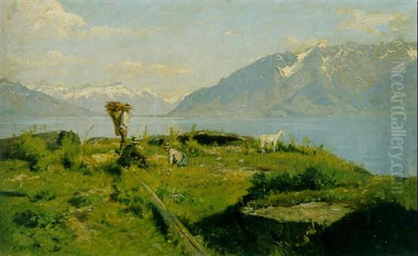 Genfersee Bei Ouchy Oil Painting by Francois-Louis-David Bocion