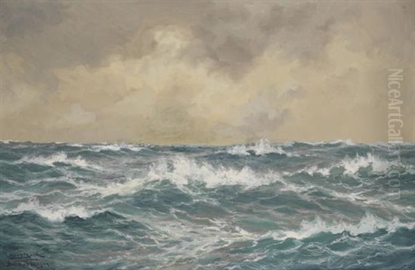 Bei Kap Skagen Oil Painting by Adolf Georg Friederich Bock