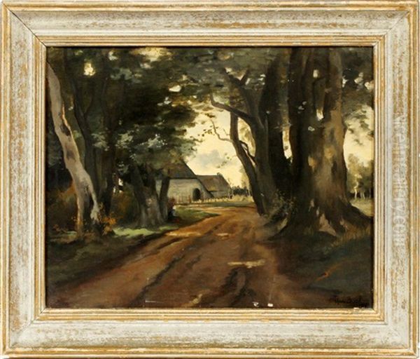 Landscape With Trees Oil Painting by Theophile De Bock