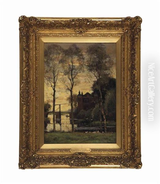 Castle At Arnheim Oil Painting by Theophile De Bock