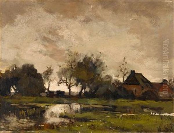 Grey Skies Oil Painting by Theophile De Bock