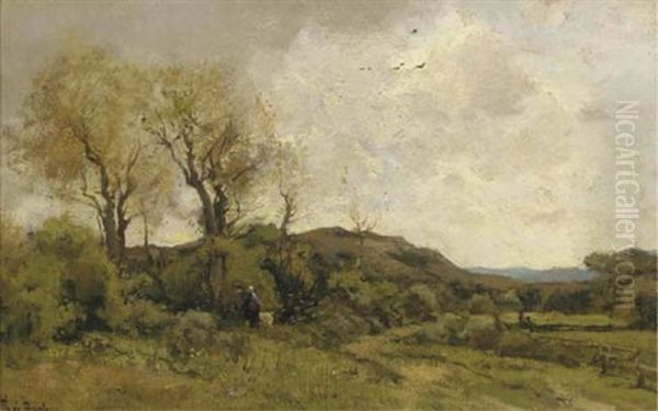 Autumn, Downs Near The Hague Oil Painting by Theophile De Bock