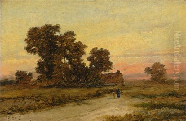 Sommerlandschaft Oil Painting by Theophile De Bock