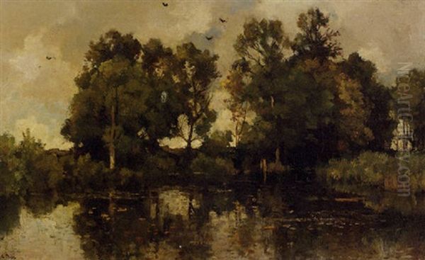 Autumn Reflections Oil Painting by Theophile De Bock