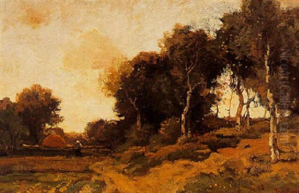 A Landscape Near Heelsum Oil Painting by Theophile De Bock