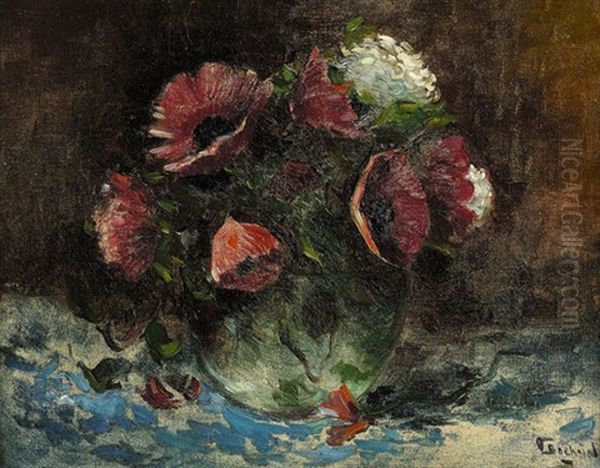 Stillleben Mit Klatschmohn Oil Painting by Carlo Boecklin