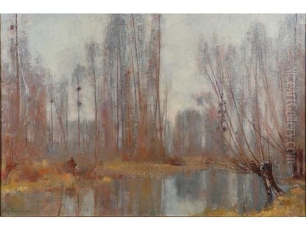 Bord De Vesle En Automne Oil Painting by Paul Bocquet