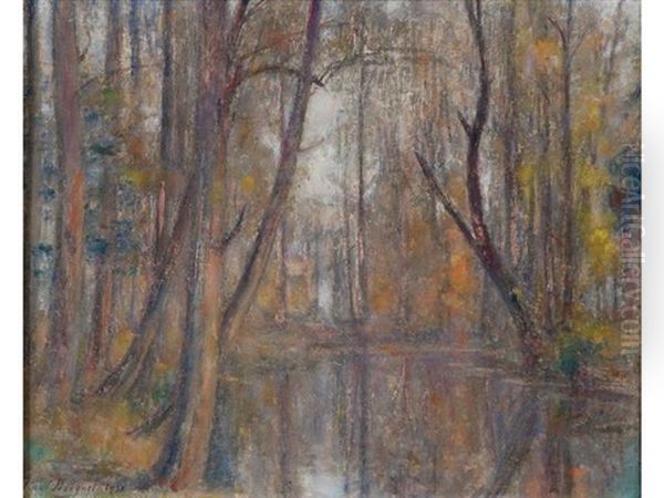 Bord De Vesle En Automne Oil Painting by Paul Bocquet