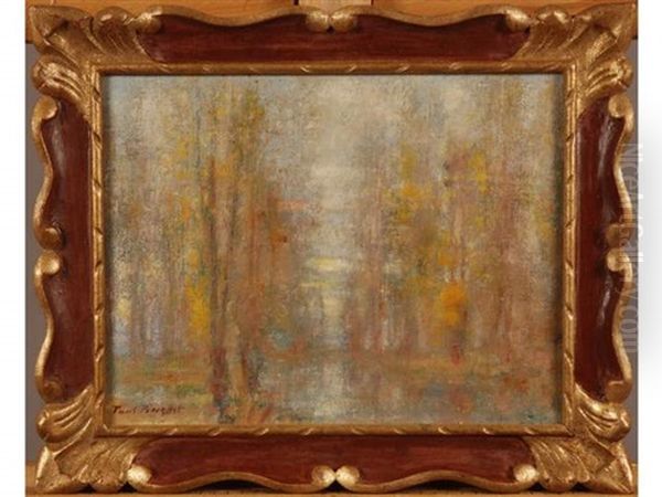 La Vesle A Jonchery En Automne Oil Painting by Paul Bocquet