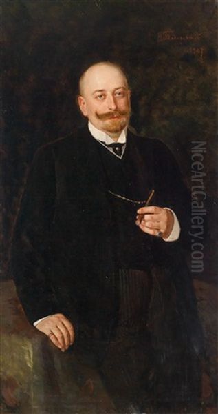 Herrenbildnis Oil Painting by Nikolai Kornilievich Bodarevsky