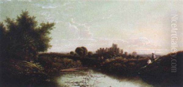 Near Windsor Oil Painting by Edwin Henry Boddington