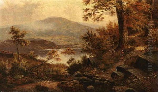 An Extensive Landscape Oil Painting by Edwin Henry Boddington