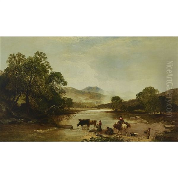 The Ford, 1846 Oil Painting by Henry John Boddington