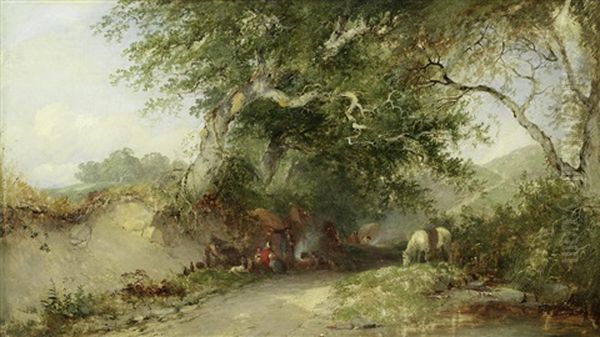 A Gypsy Encampment by Henry John Boddington