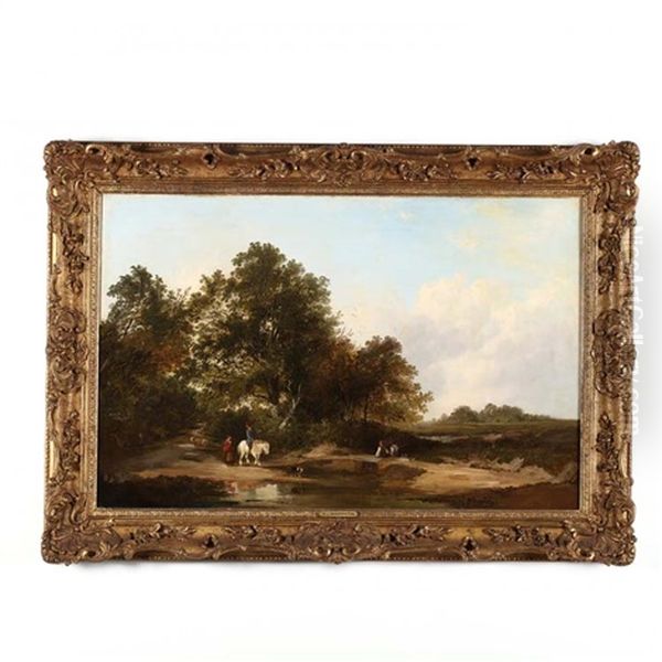 A Surrey Landscape Oil Painting by Henry John Boddington