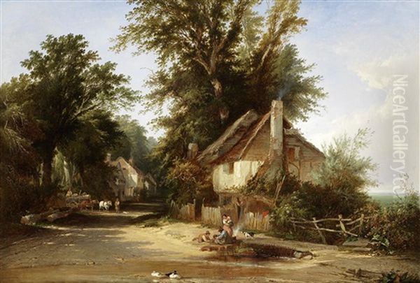 The Timber Wagon Oil Painting by Henry John Boddington