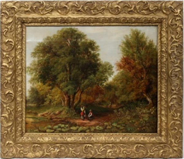 Figures Oil Painting by Henry John Boddington