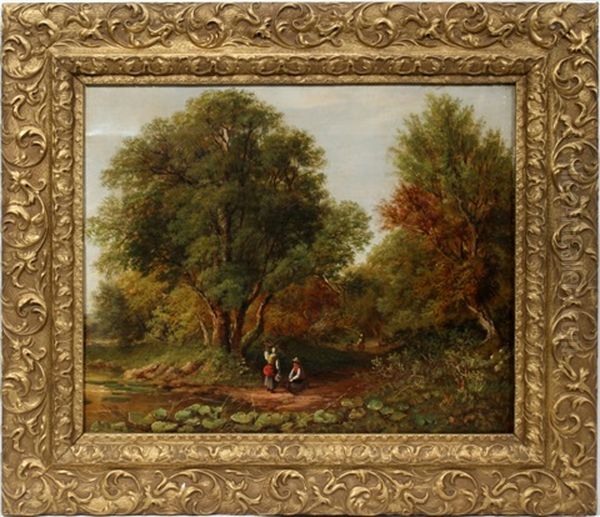 Figures Oil Painting by Henry John Boddington