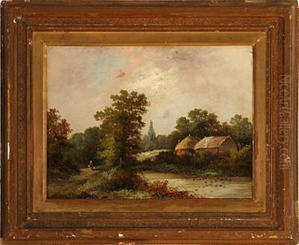 English Landscapes (pair) Oil Painting by Henry John Boddington