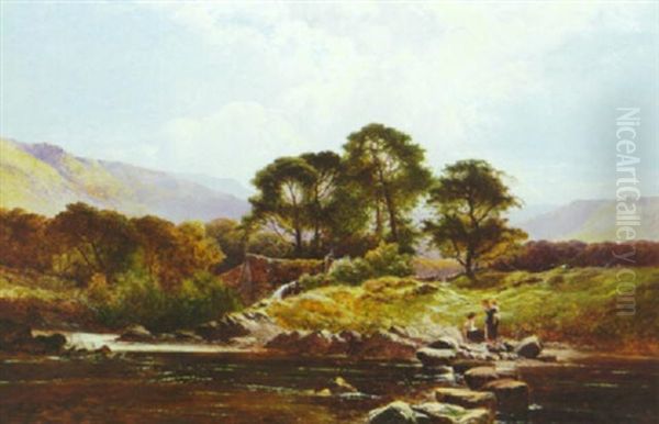 The Way To The Mill, N. Wales Oil Painting by Henry John Boddington