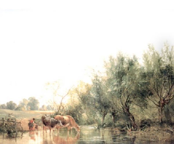 The Watering Place Oil Painting by Henry John Boddington