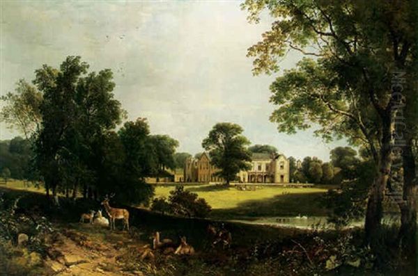 View Of Norton Hall And The Park Oil Painting by Henry John Boddington