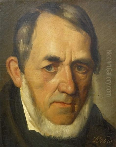 Bildnis Eines Herren Mit Weisem Kinnbart Oil Painting by Leopold Bode