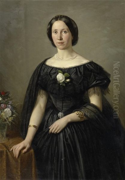 Portrat Der Frida Beyer Oil Painting by Leopold Bode