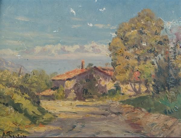 Apres-midi De Fin Septembre, Fontaine Oil Painting by Andre Albertin